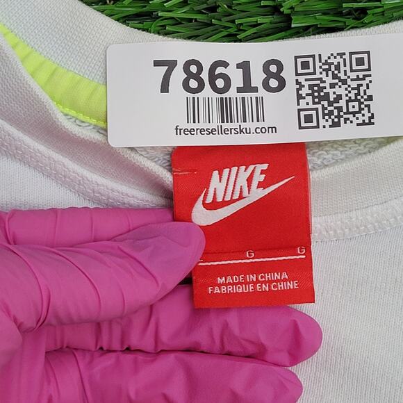 NIKE Air Swoosh Sweatshirt Womens L 22x22 Black White Ombre - Picture 10 of 16